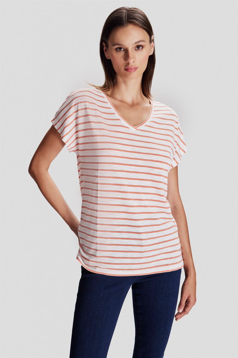 Simli Çizgili T-shirt