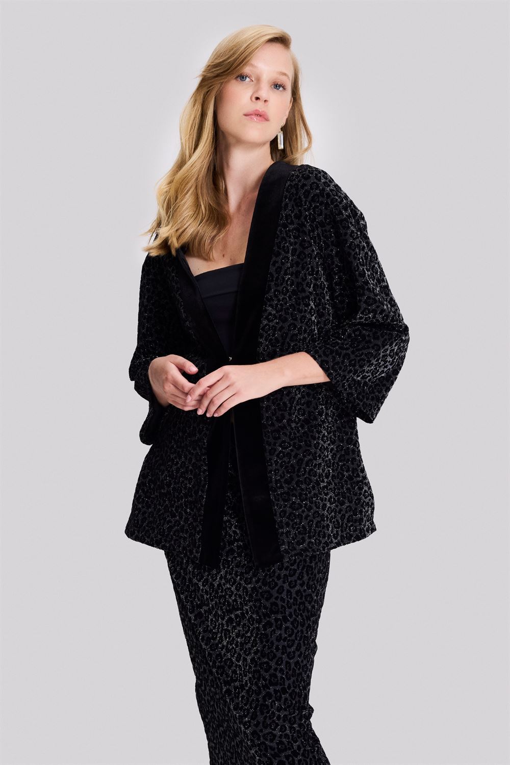 Leopar Desen Şık Panço