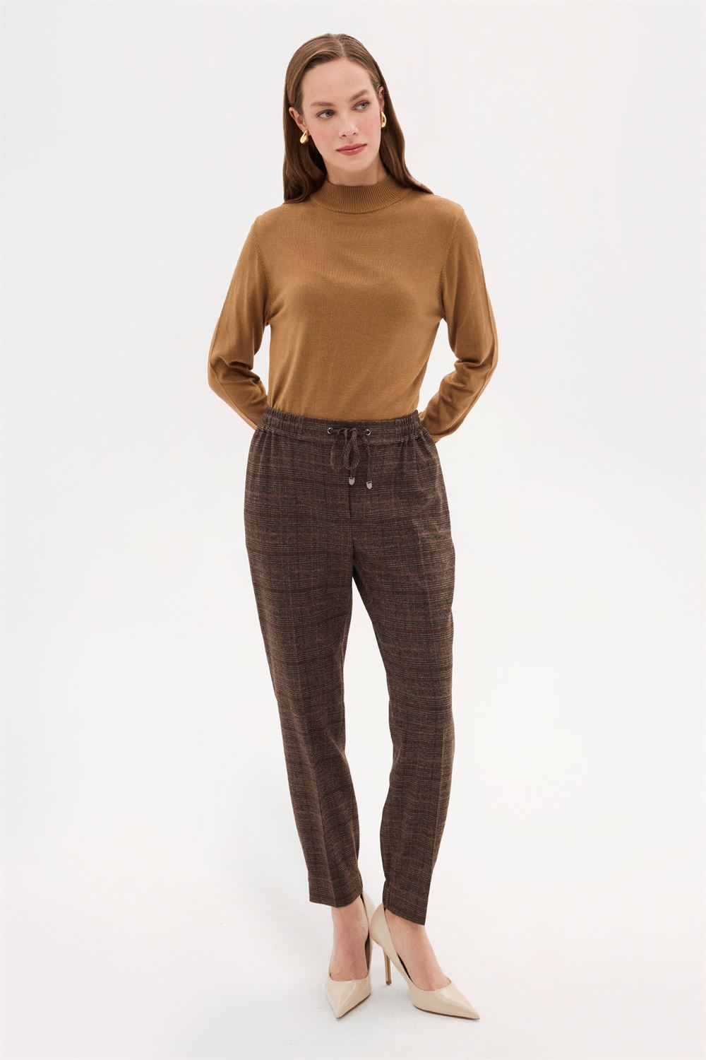 Beli Bağlamalı Havuç Form Pantolon