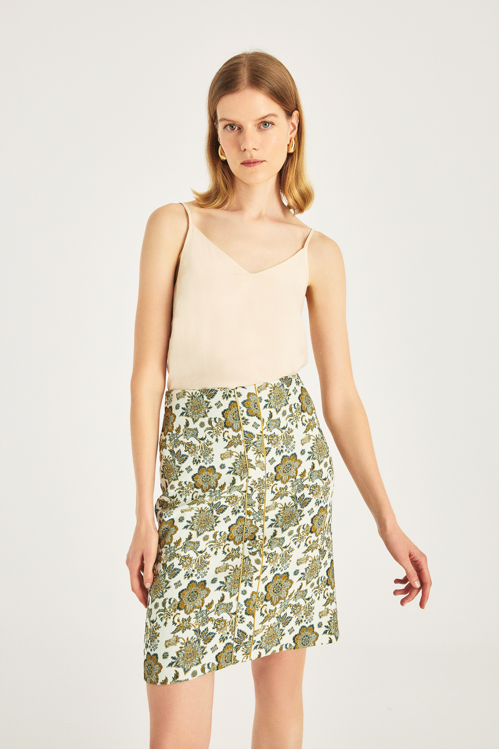 Jakarlı Klasik Etek Jakarlı Klasik Etek