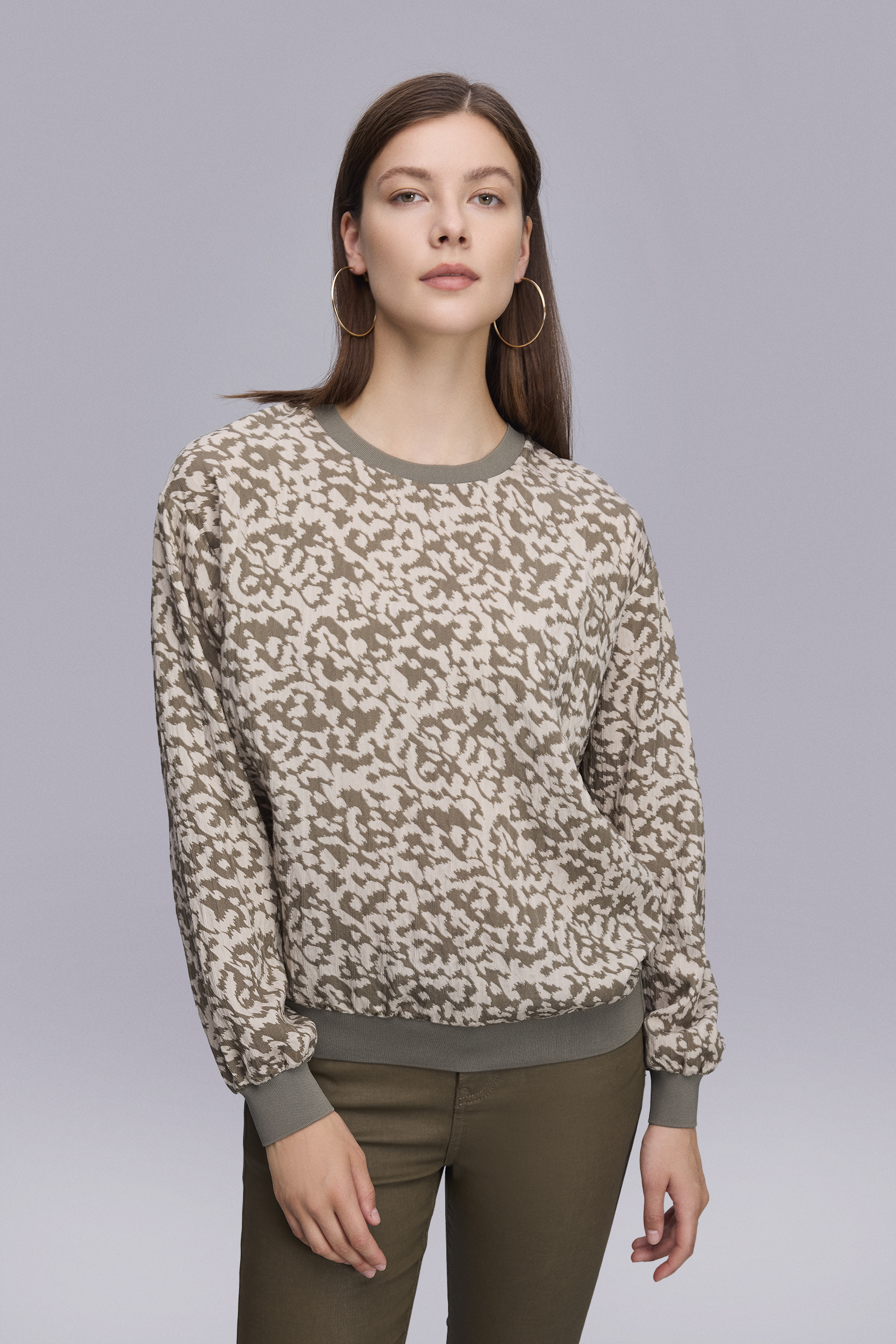 Uzun Kollu Kamuflaj Desen Bluz Uzun Kollu Kamuflaj Desen Bluz