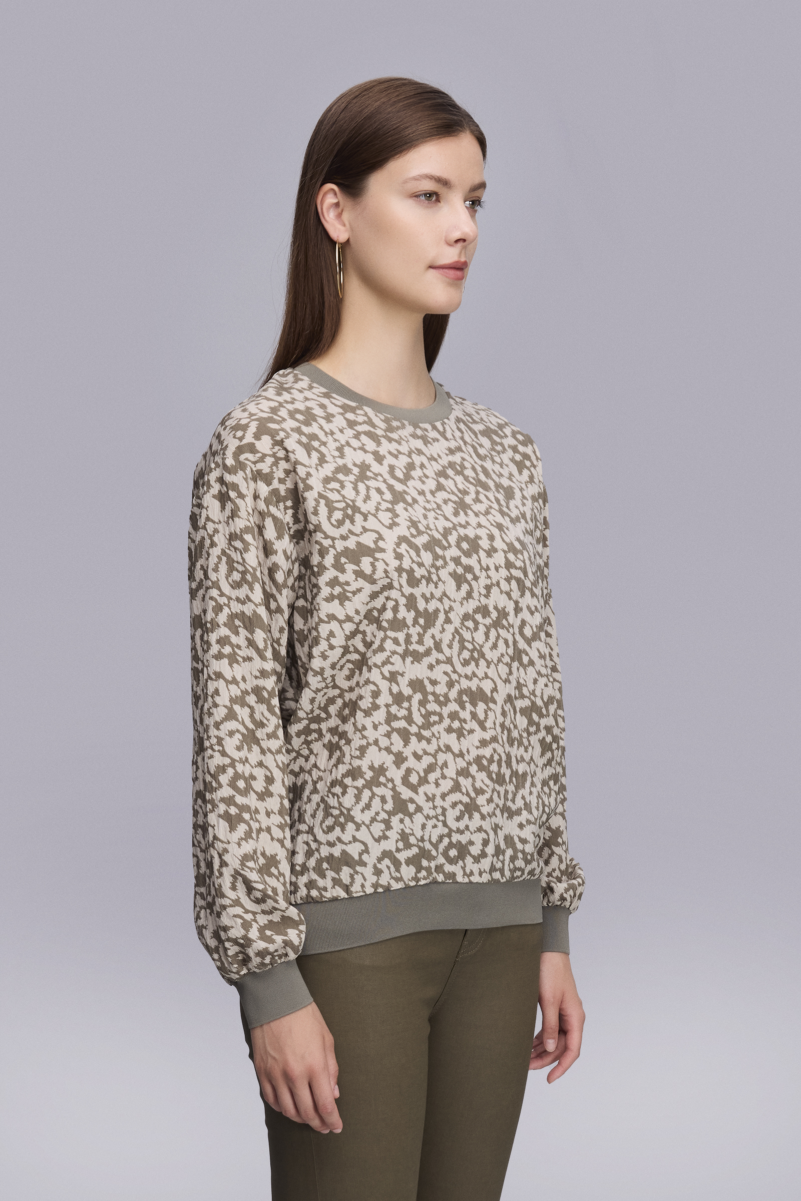 Uzun Kollu Kamuflaj Desen Bluz Uzun Kollu Kamuflaj Desen Bluz