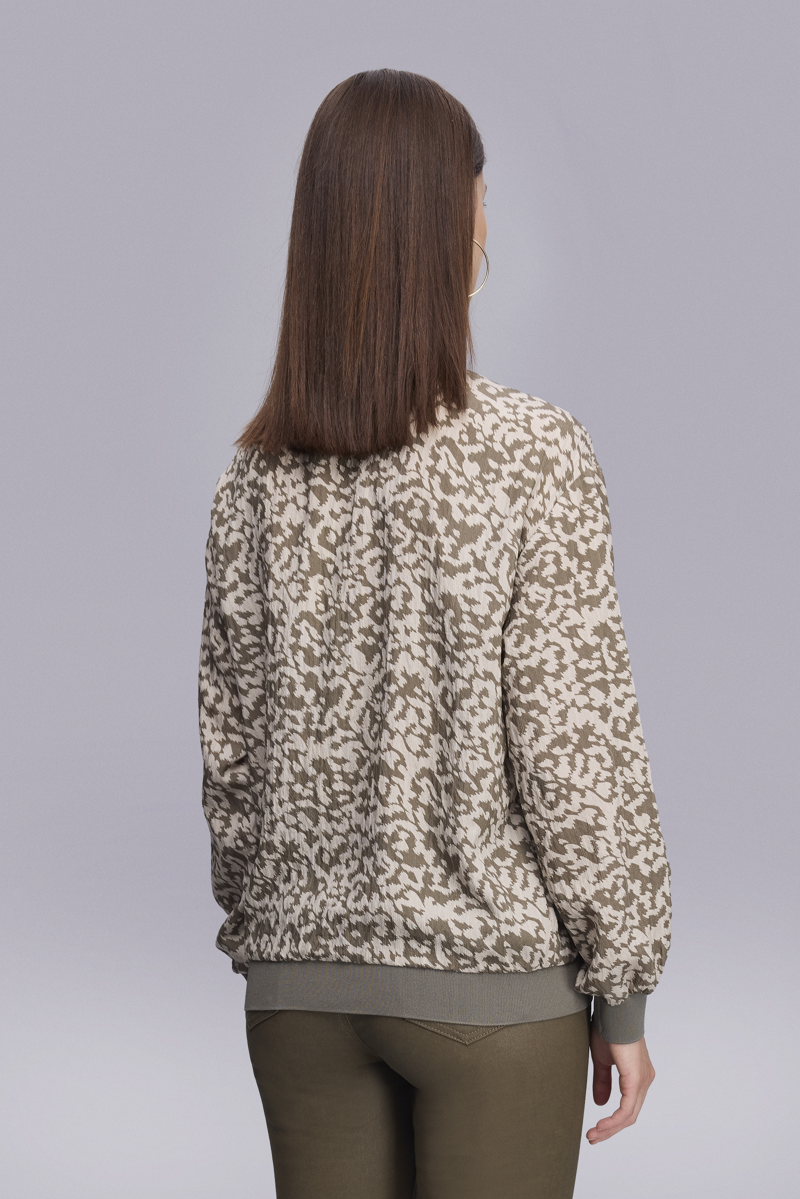 Uzun Kollu Kamuflaj Desen Bluz Uzun Kollu Kamuflaj Desen Bluz