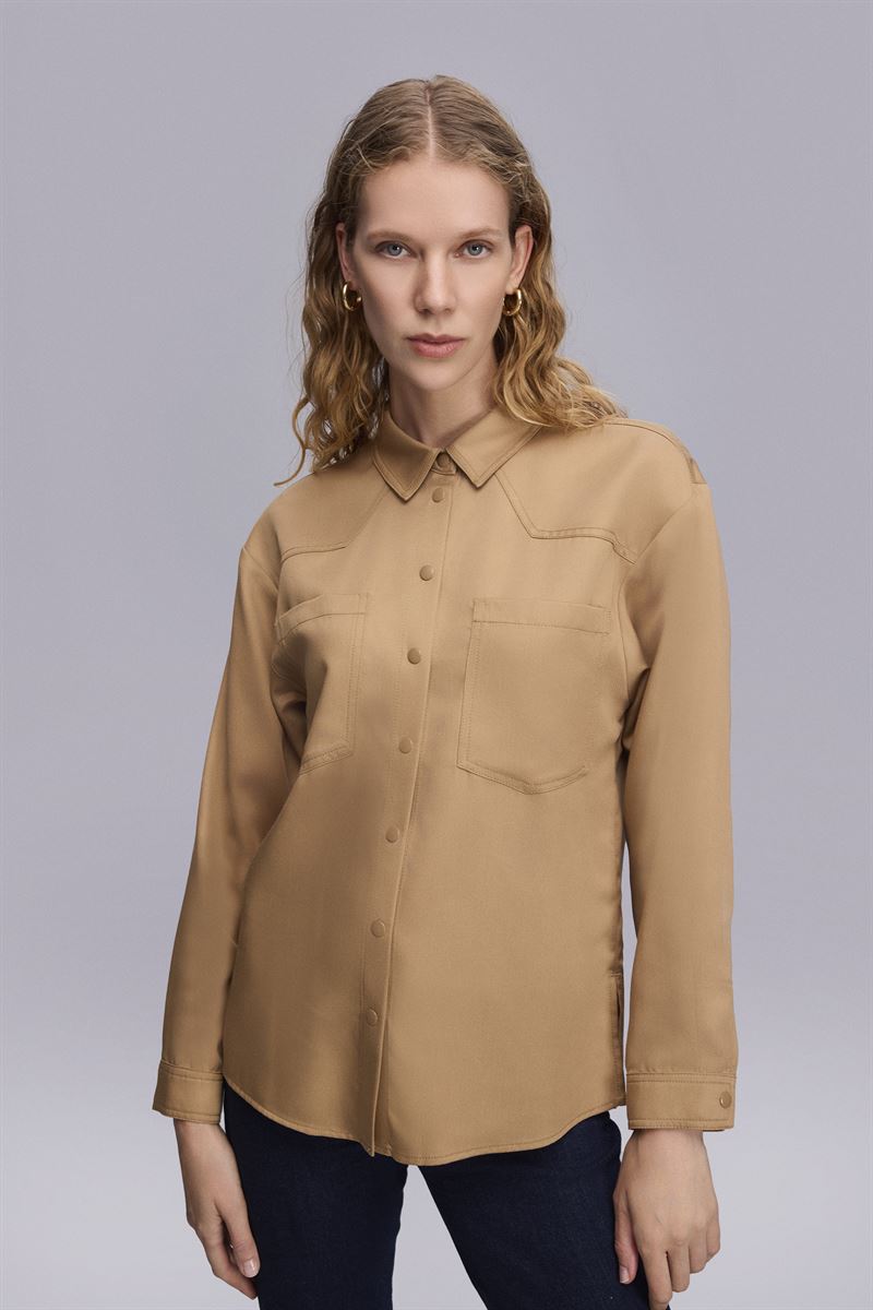 Çıtçıtlı Taba Spor Gömlek