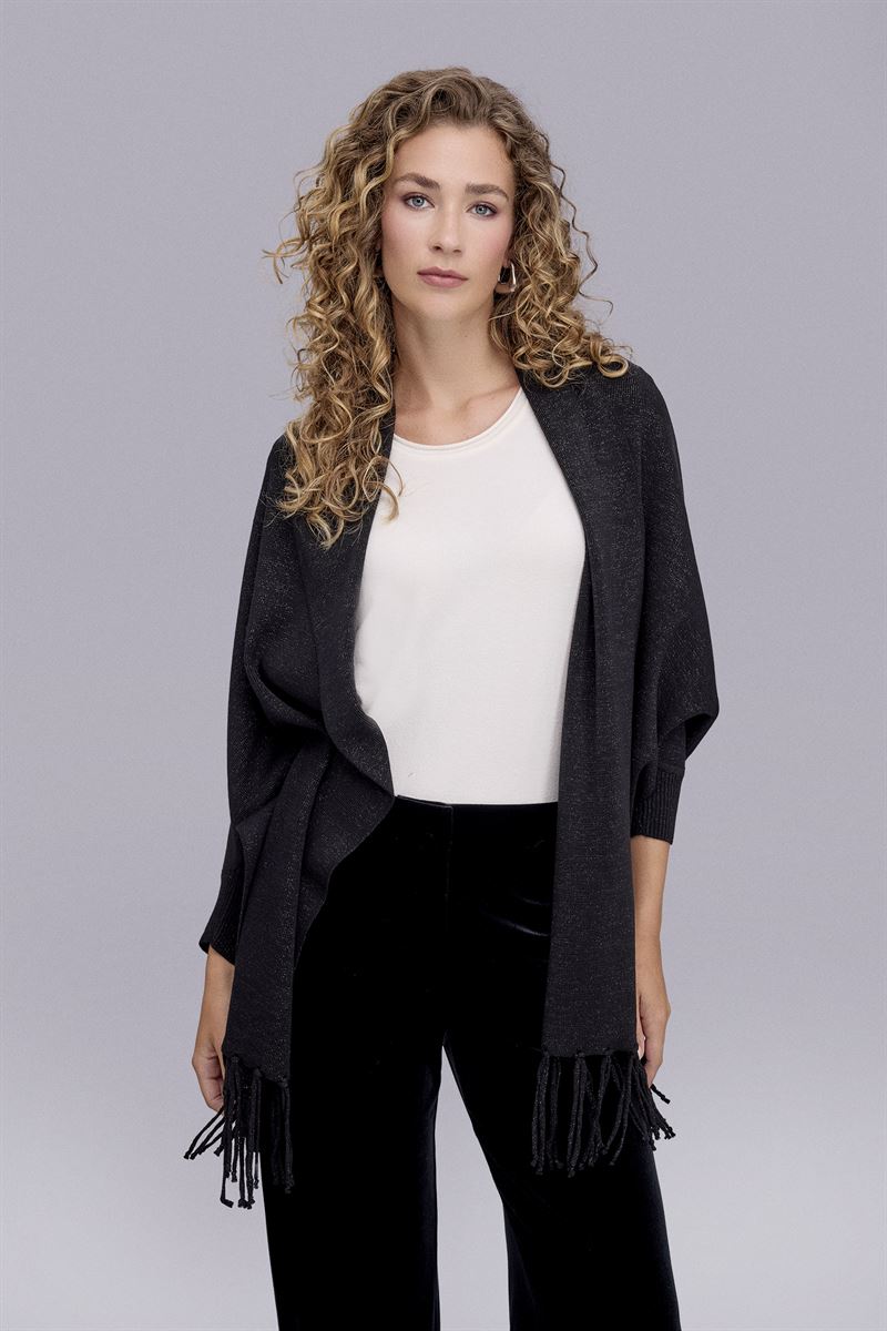 Simli Triko Siyah Panço