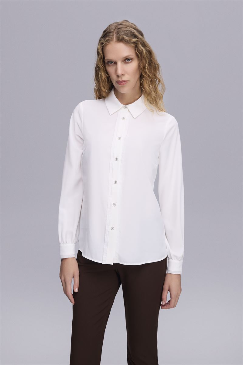 Klasik Ekru Şık Gömlek