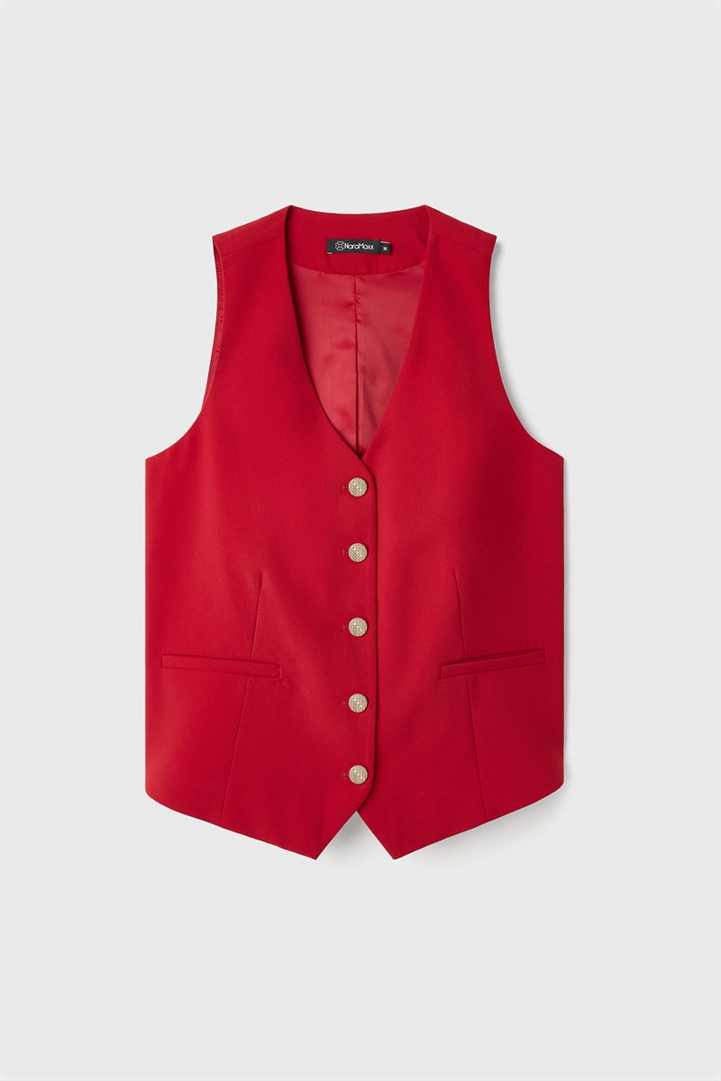 Kırmızı Klasik Yelek