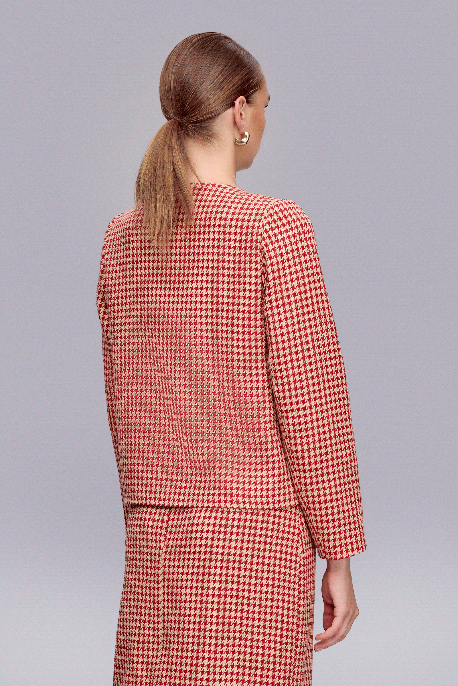 Kazayağı Desen Tüvit Ceket Kazayağı Desen Tüvit Ceket